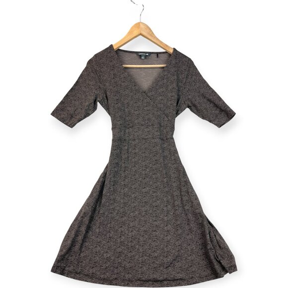 Toad&Co Womens Dress Herringbone V Neck Half Sleeve Belted Organic Cotton Small - Picture 3 of 15